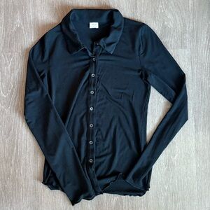 Aritzia Wilfred Black Pose Longsleeve